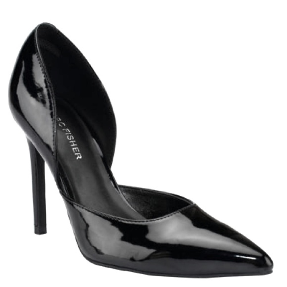 Marc Fisher Chrysta Black Patent Leather Pointy Toe Pumps, Women’s Size 6. - Picture 1 of 10